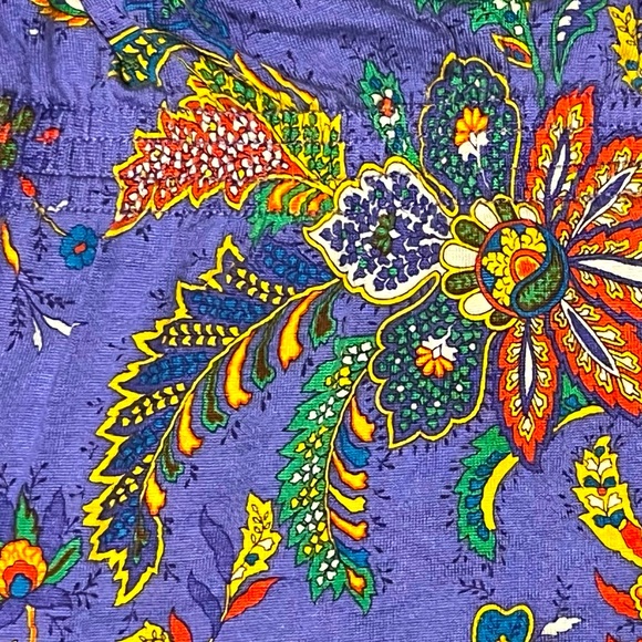 RALPH LAUREN PURPLE LABEL SILK VIBRANT PURPLE & GREEN FLORAL PAISLEY 2 PIECE SET - Picture 7 of 8